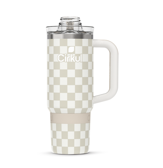Limited Edition: 30oz. Taupe Tartan Travel StrawSip™ Tumbler GT38